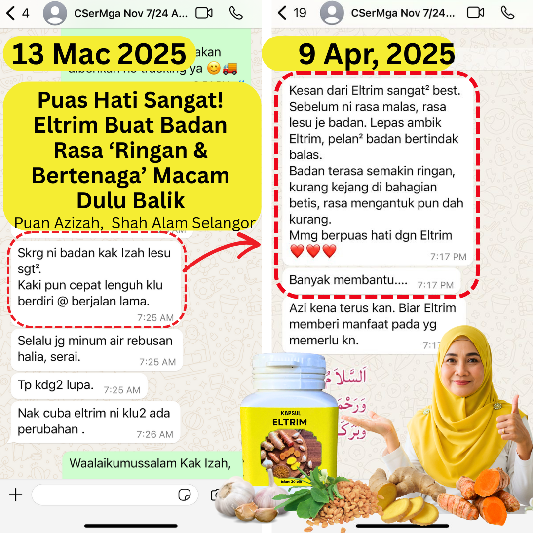 Puan Izah Before After with Eltrim